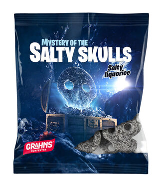 Grahns Salty Licorice Skulls 60g