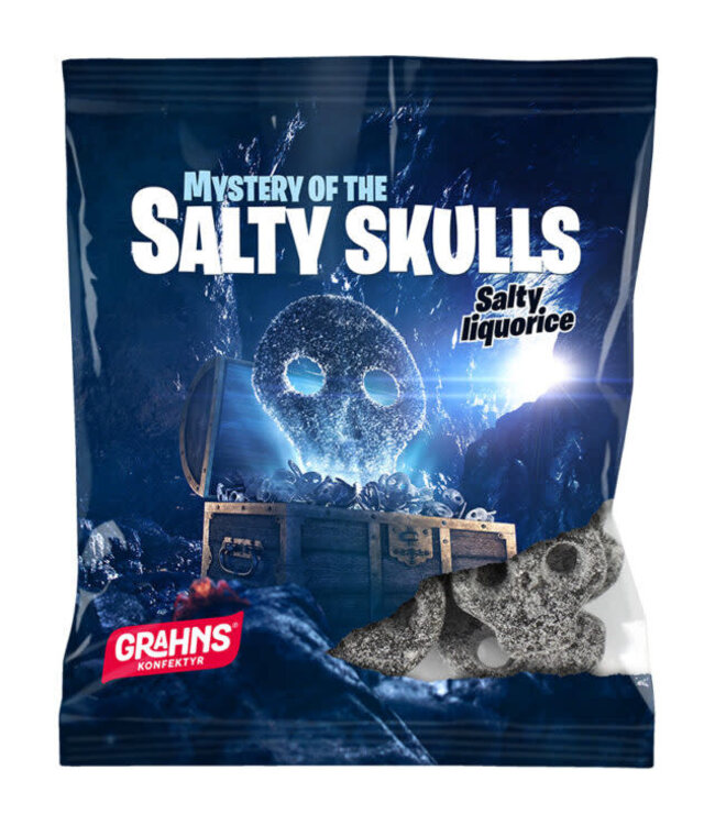 Grahns Salty Licorice Skulls 60g