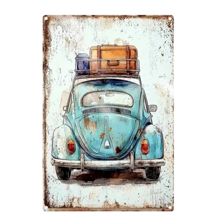 Vintage VW Bug Tin Sign