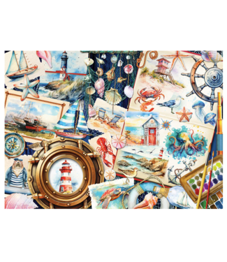 Seashore Sketchbook Puzzle 1000pc