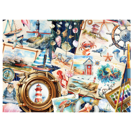 Seashore Sketchbook Puzzle 1000pc