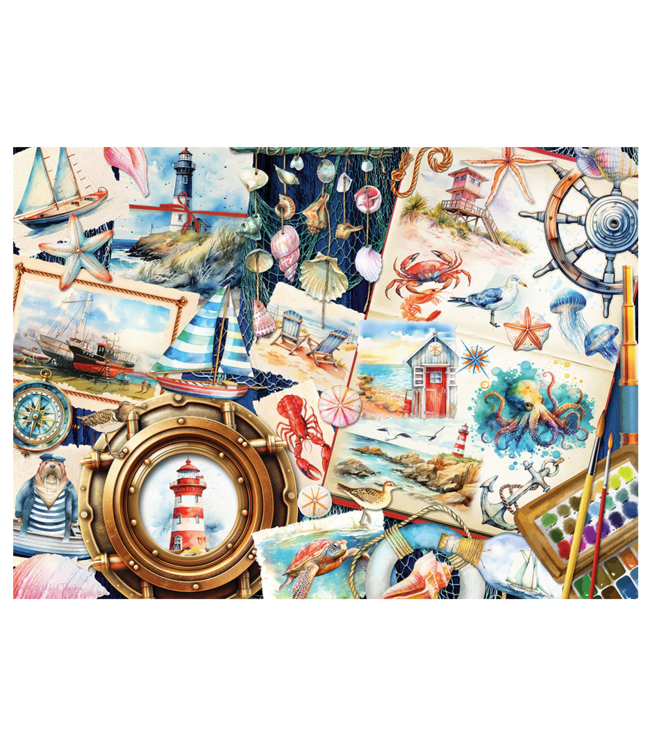 Seashore Sketchbook Puzzle 1000pc