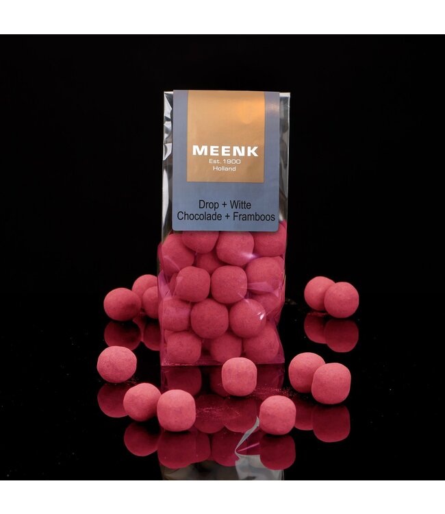 Meenk Licorice & White Chocolate Raspberry 150g
