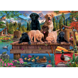 Pups and Ducks Family Puzzle 350pc