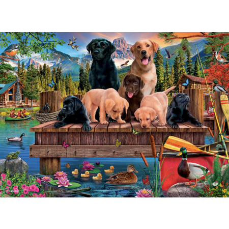Pups and Ducks Family Puzzle 350pc