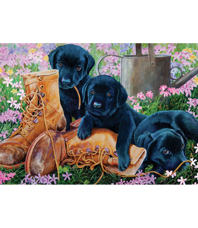 Black Lab Puppies Tray 35pc Puzzle