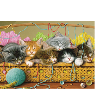 Kittens in Basket  Tray 35pc Puzzle