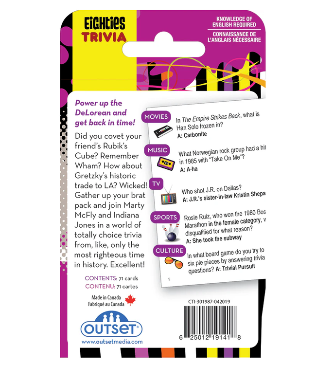 1980s - A decade of Trivia Card Game