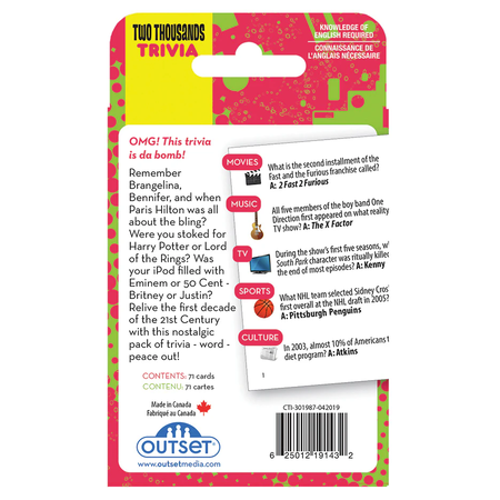 2000s - A decade of Trivia Card Game