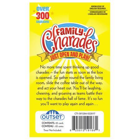 Family Charades Card Game