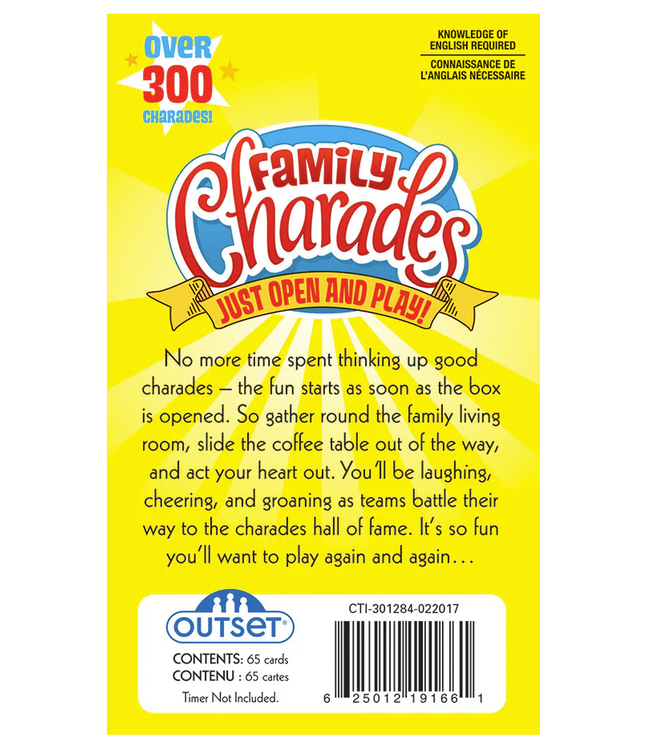 Family Charades Card Game