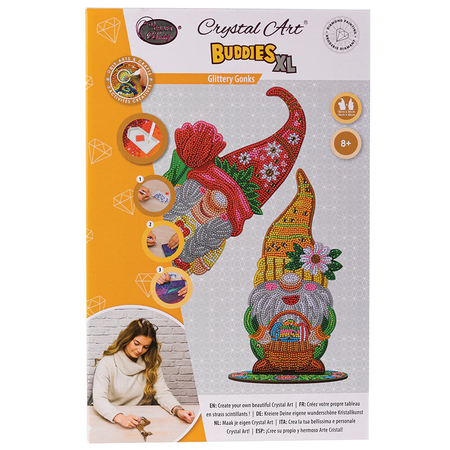 Spring Gnomes Crystal Art Set of 2