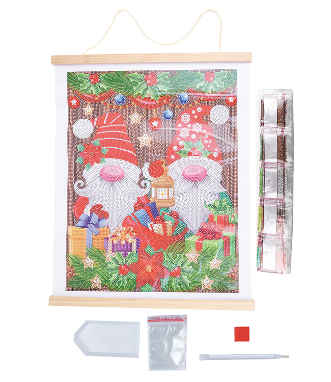 Christmas Gnomes Crystal Art