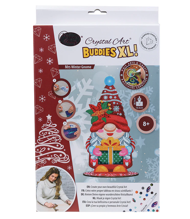 Mrs. Winter Gnome Crystal Art