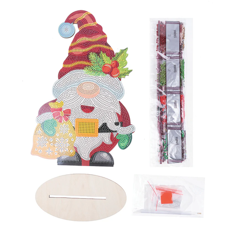 Mr. Winter Gnome Crystal Art