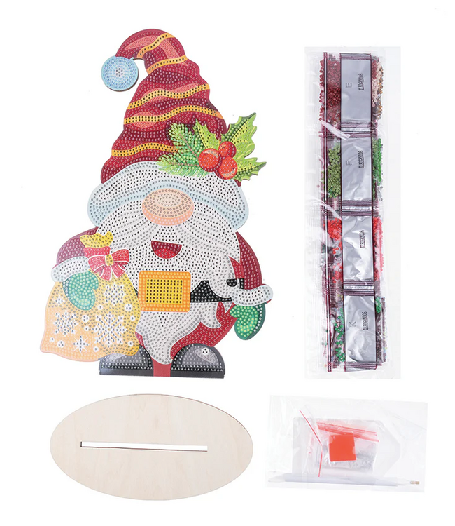 Mr. Winter Gnome Crystal Art