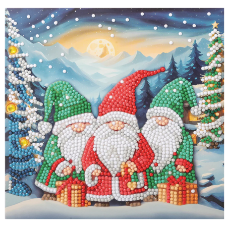 Artic Friends Crystal Art Card 7" x 7"