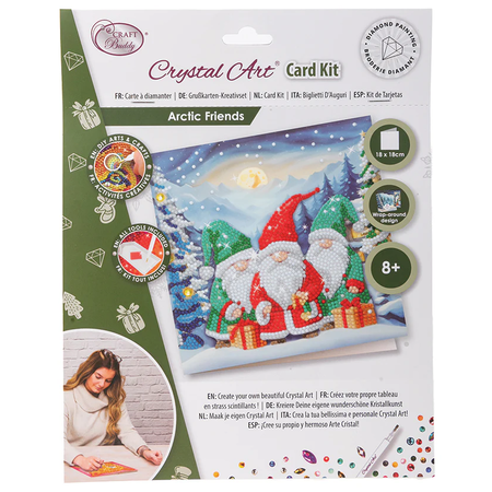 Artic Friends Crystal Art Card 7" x 7"