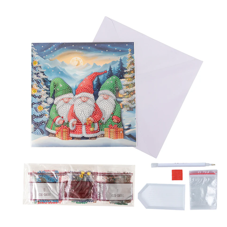 Artic Friends Crystal Art Card 7" x 7"