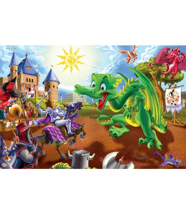 Knights and Dragons  Floor Puzzle 36pc