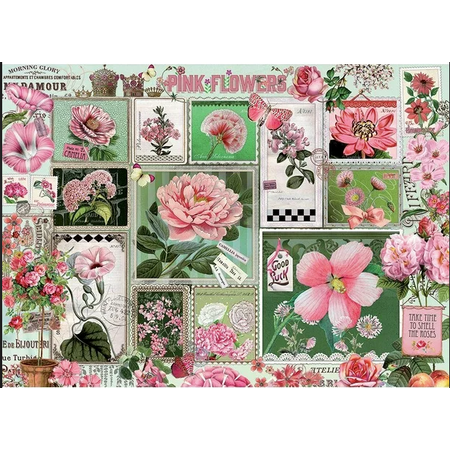 Pink Flowers Puzzle 1000pc (LB)
