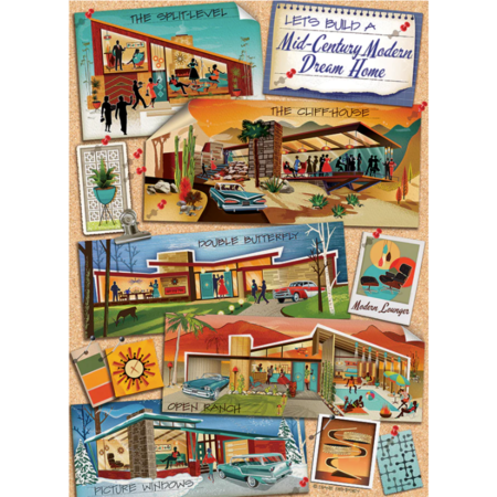 Mid- Century Modern Dream Home Puzzle 1000pc (LB)