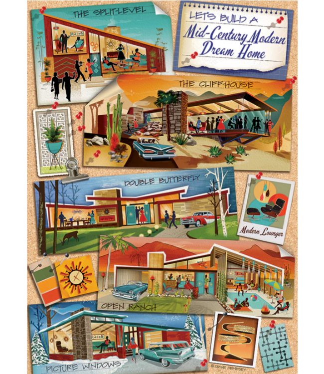Mid- Century Modern Dream Home Puzzle 1000pc (LB)