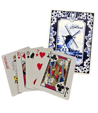 Delft Blue Windmill Playing Cards