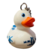 Delft Blue Rubber Duck Keychain