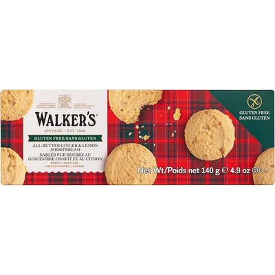 Walkers Butter Ginger and Lemon Cookies Gluten Free