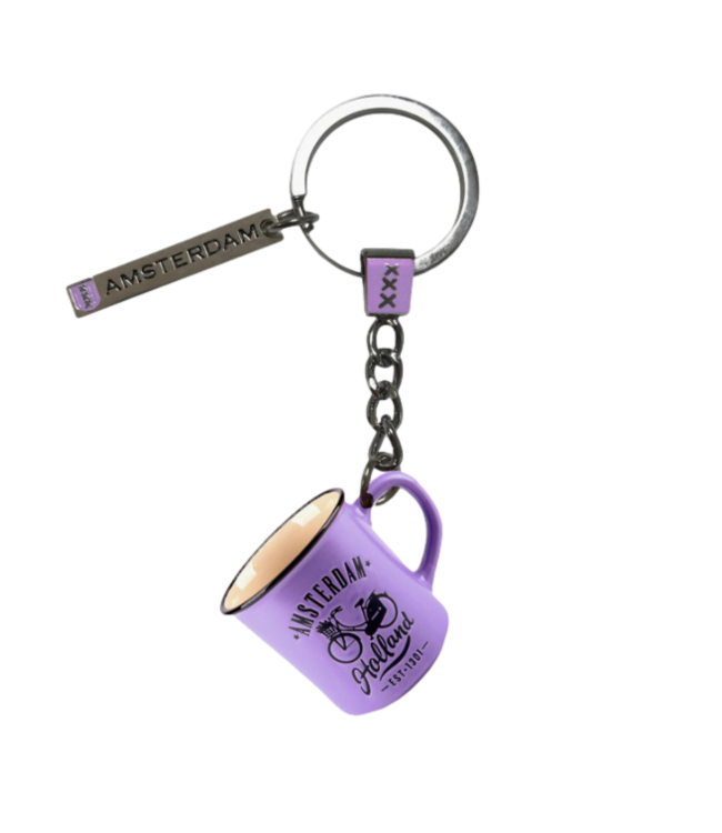 Purple Mini Camp Mug Keychain