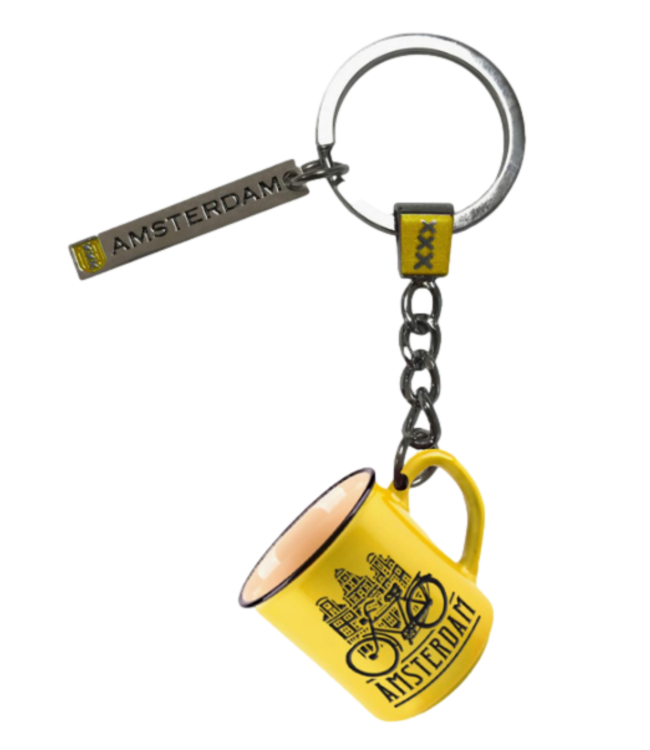 Yellow Mini Camp Mug Keychain
