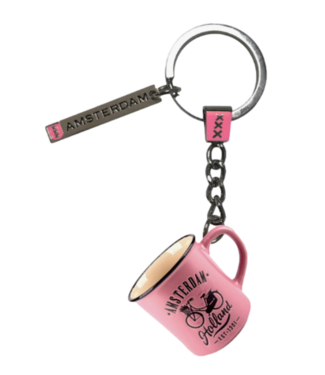 Pink Mini Camp Mug Keychain