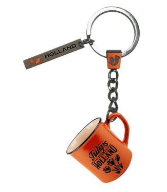 Orange Mini Camp Mug Keychain