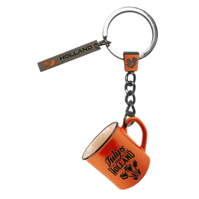 Orange Mini Camp Mug Keychain