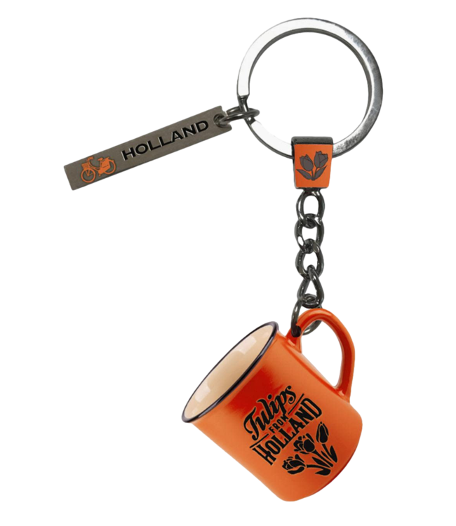 Orange Mini Camp Mug Keychain