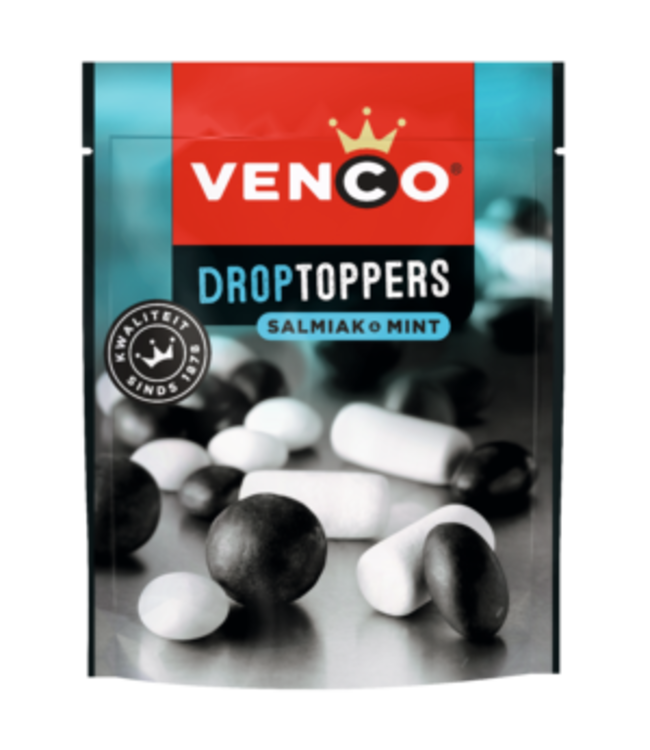 Venco Droptoppers Salmiak & Mint 225g
