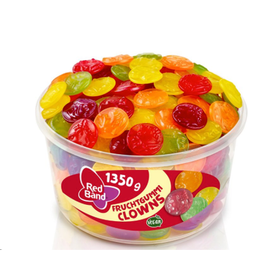 Red Band Clown Faces 1.35KG  Tub