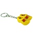 Yellow Traditional Double Wooden Shoe Keychain