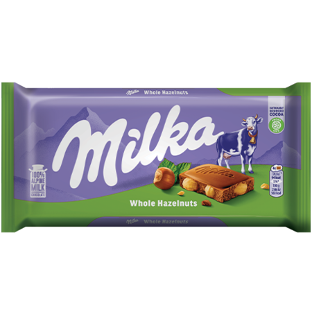 Milka with Whole Hazelnuts 95g