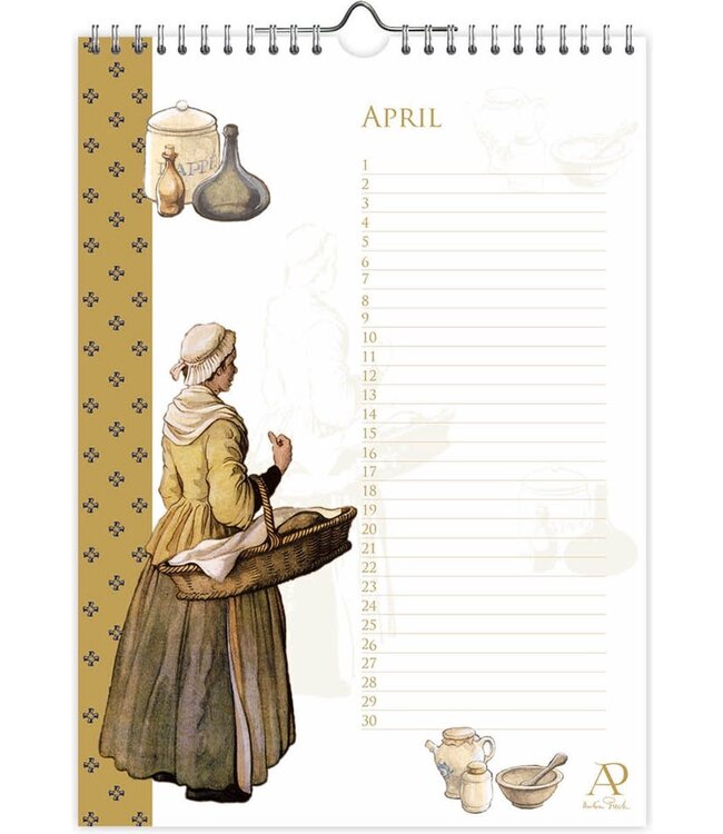 Anton Pieck Perpetual Birthday Calendar In Detail