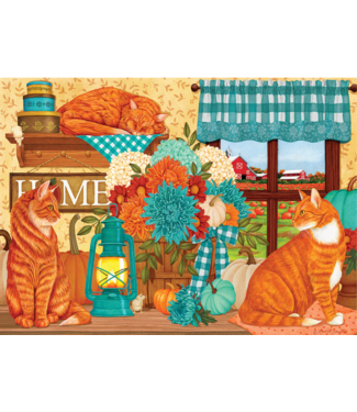 Pumpkin Patch Cats Puzzle 500pc
