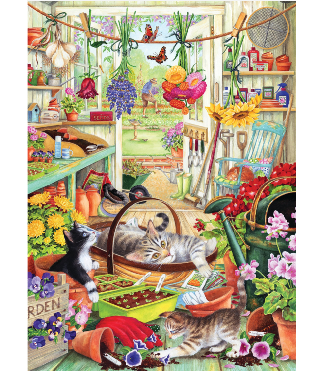 Potting Shed Cats  Puzzle 500pc