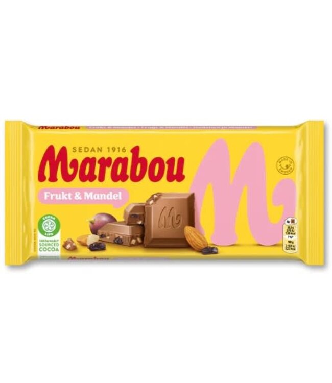 Marabou Raisins & Almonds 100g