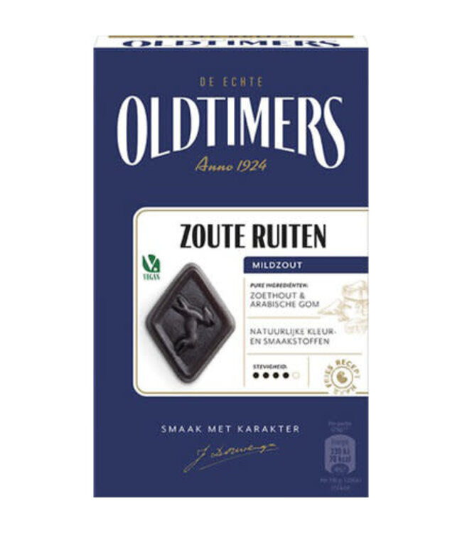Oldtimers Hindelooper Ruitjesdrop (Blue) 235g