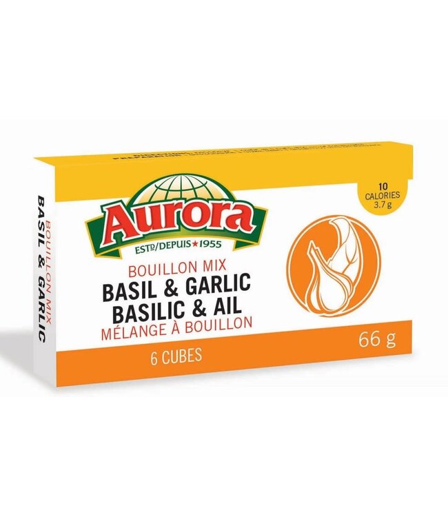 Aurora Basil & Garlic  Bouillon Cubes 66g