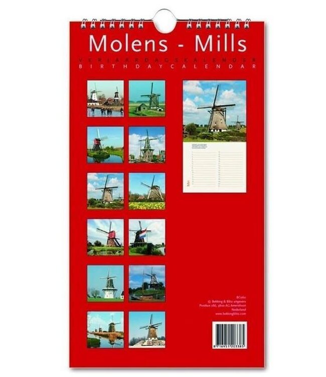 Windmills Perpetual Birthday Calendar