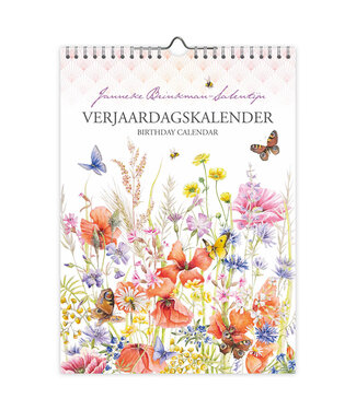 Poppy and Butterfly  Perpetual Birthday Calendar