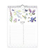 Poppy and Butterfly  Perpetual Birthday Calendar