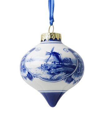 Droplet - Delft Blue Christmas Ornament 7cm